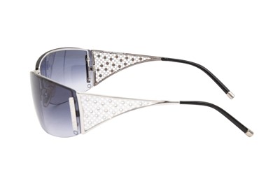 Lot 341 - Mont Blanc Black Embellished Sheild Sunglasses