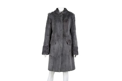 Lot 195 - Emporio Armani Grey Rabbit Fur Coat