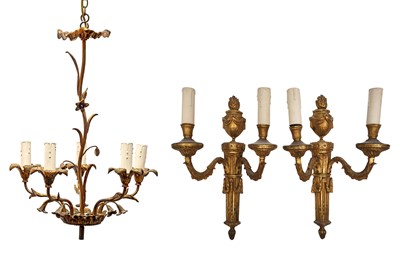 Lot 335 - A PAIR OF ORMOLU ADAM STYLE WALL SCONCES, LATE 19TH/EARLY 20TH CENTURY