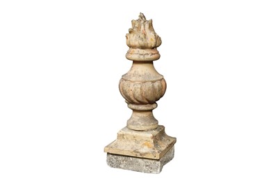 Lot 271 - A TERRACOTTA GARDEN FINIAL, 19TH CENTURY