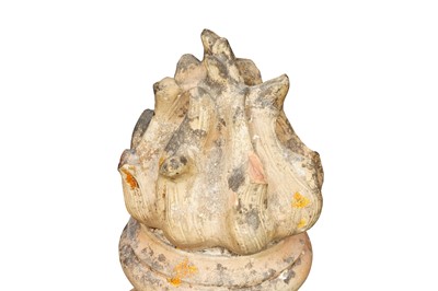 Lot 342 - A TERRACOTTA GARDEN FINIAL, 19TH CENTURY