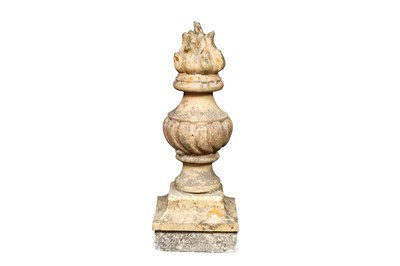Lot 342 - A TERRACOTTA GARDEN FINIAL, 19TH CENTURY