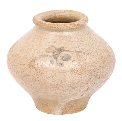 Lot 663 - A small Chinese brown-glazed 'floral' jar, Yuan dynasty