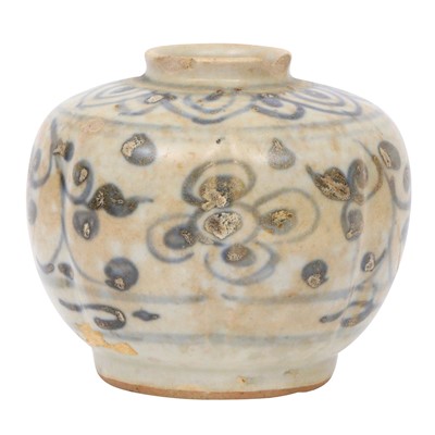 Lot 683 - A Chinese blue and white lobed jarlet, Ming dynasty