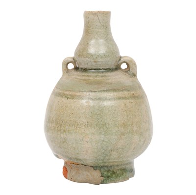 Lot 783 - A small Thai sawankhalok celadon-glazed vase, 15th century