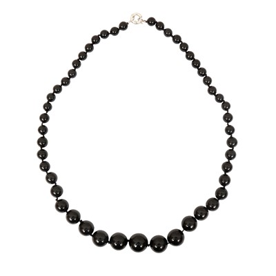 Lot 198 - λ A CHINESE BLACK CORAL NECKLACE