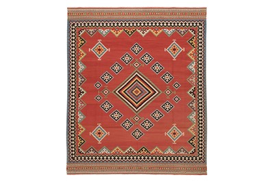 Lot 29 - A FINE QASHQAI DESIGN KILIM