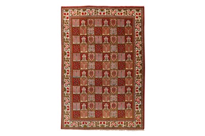 Lot 30 - A FINE QUM CARPET OF GARDEN DESIGN, CENTRAL PERSIA