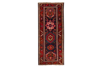 Lot 1 - A FINE ANTIQUE KARADAGH LONG RUG, NORTH-WEST PERSIA