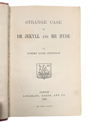 Lot 89 - Stevenson (Robert Louis) Strange case of Dr. Jekyll and Mr. Hyde, First edition, 1886