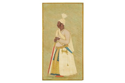 Lot 156 - A STANDING PORTRAIT OF AN AFRICAN COURTIER