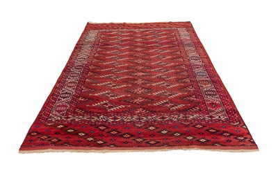 Lot 66 - AN ANTIQUE YOMUT CARPET, TURKMENISTAN