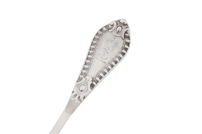 Lot 426 - A set of six Victorian Scottish sterling silver egg spoons, Glasgow 1863 by John Murray or John Muir
