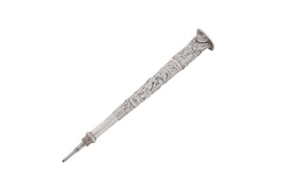 Lot 119 - A Victorian sterling silver propelling pencil, circa 1880 by Sampson Mordan