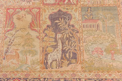 Lot 275 - AN ANTIQUE SILK PANDERMA LARGE RUG, TURKEY
