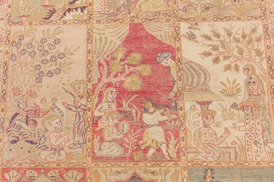 Lot 275 - AN ANTIQUE SILK PANDERMA LARGE RUG, TURKEY