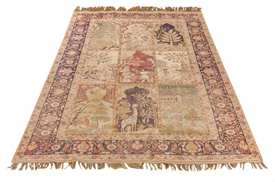 Lot 275 - AN ANTIQUE SILK PANDERMA LARGE RUG, TURKEY