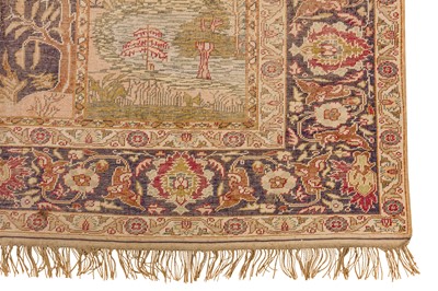 Lot 275 - AN ANTIQUE SILK PANDERMA LARGE RUG, TURKEY