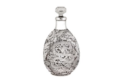 Lot 253 - An early 20th century Chinese export silver mounted Haig's dimple whiskey bottle, Shanghai circa 1920, marked Xie Cheng