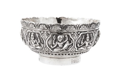 Lot 198 - A late 19th century Anglo – Indian unmarked silver bowl, Madras circa 1890