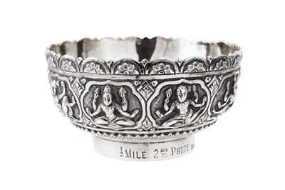 Lot 198 - A late 19th century Anglo – Indian unmarked silver bowl, Madras circa 1890