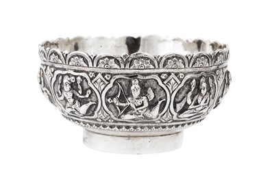 Lot 198 - A late 19th century Anglo – Indian unmarked silver bowl, Madras circa 1890