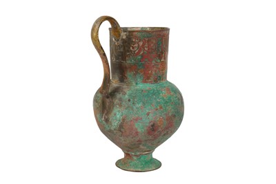 Lot 30 - AN ENGRAVED BRONZE JUG