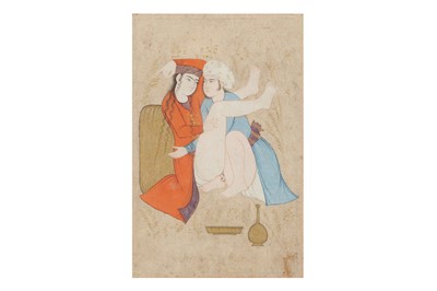 Lot 154 - A MAIDEN IN AN EROTIC EMBRACE WITH A YOUTH