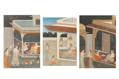 Lot 177 - THREE MINIATURE PAINTINGS