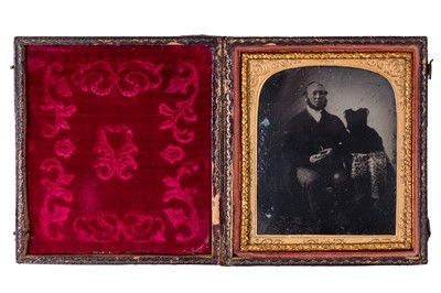 Lot 4 - An Ambrotype Portrait of A Man Servant and his Dog