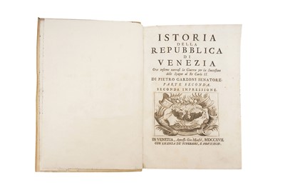 Lot 3 - Garzoni: storia delta repubblica veneziana. 2vol. 1712