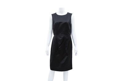 Lot 504 - Chanel Black Silk Satin Sleeveless Tulip Dress - Size 38