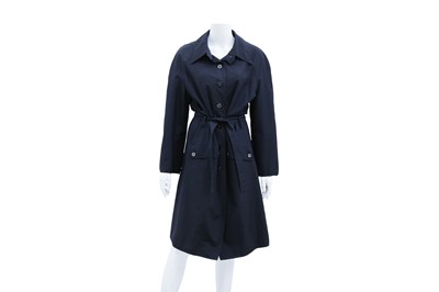 Lot 74 - Chanel Navy Nylon Trench Coat - Size 38