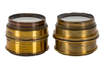 Lot 174 - A Pair of Taylor Taylor & Hobson Series V 15 x 12 Cooke Process Lenses