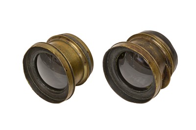 Lot 173 - A Pair of J.H Dallmeyer No.2 Patent Rectilinear Brass Lenses