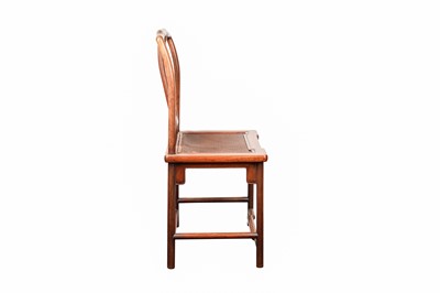 Lot 187 - A CHINESE HARDWOOD CHAIR WITH MARBLE INSET PANELS, LATE 19TH CENTURY