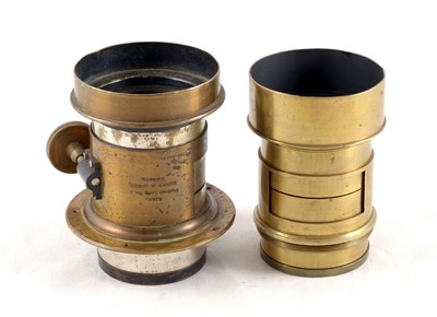 Lot 171 - A Burke & James & a Ross Brass Lens.