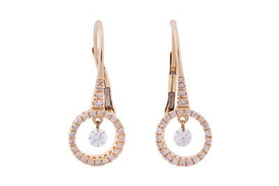 Lot 228 - A PAIR OF DIAMOND EARRINGS, CIRCA 2023