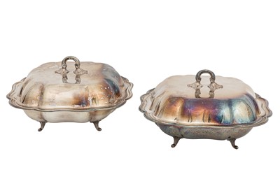 Lot 155 - A pair of mid-20th century American silver entrée dishes, marked Boardman