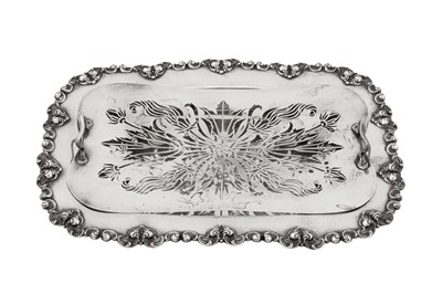 Lot 317 - An early 20th century American sterling silver asparagus serving tray, Rhode Island 1900 by Gorham