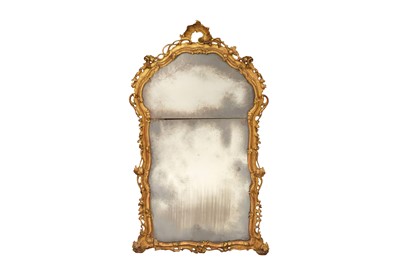 Lot 308 - A PAIR OF GEORGE III PERIOD GILTWOOD MIRRORS, THIRD QUARTER 18TH CENTURY