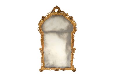 Lot 308 - A PAIR OF GEORGE III PERIOD GILTWOOD MIRRORS, THIRD QUARTER 18TH CENTURY