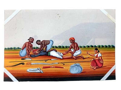 Lot 46 - A large collection of 156 Indian Miniatures on mica [c.1850-60]