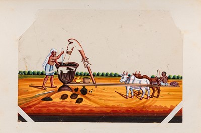 Lot 46 - A large collection of 156 Indian Miniatures on mica [c.1850-60]