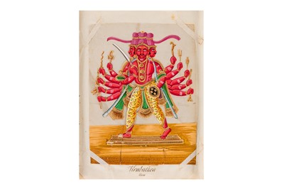 Lot 46 - A large collection of 156 Indian Miniatures on mica [c.1850-60]