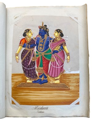 Lot 46 - A large collection of 156 Indian Miniatures on mica [c.1850-60]