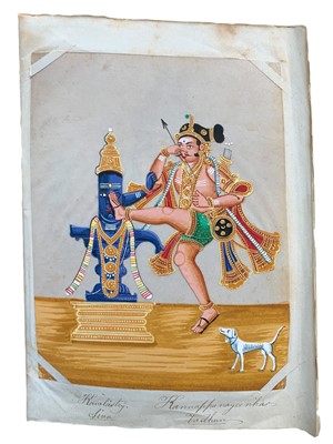 Lot 46 - A large collection of 156 Indian Miniatures on mica [c.1850-60]