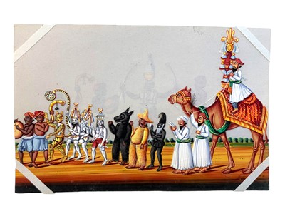 Lot 46 - A large collection of 156 Indian Miniatures on mica [c.1850-60]