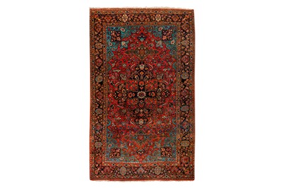 Lot 80 - A FINE SAROUK RUG, WEST PERSIA