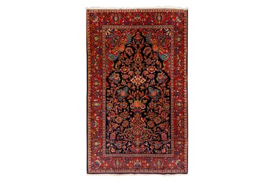 Lot 16 - A FINE KASHAN PRAYER RUG, CENTRAL PERSIA